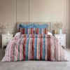Violette Aradonis Brown Cadet Blue Queen Size Flat Bed Sheet