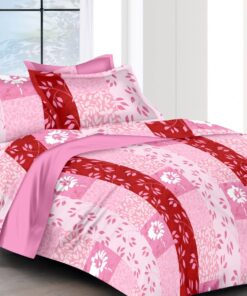 Fantastic Ivy - Red Queen Size Bedsheet
